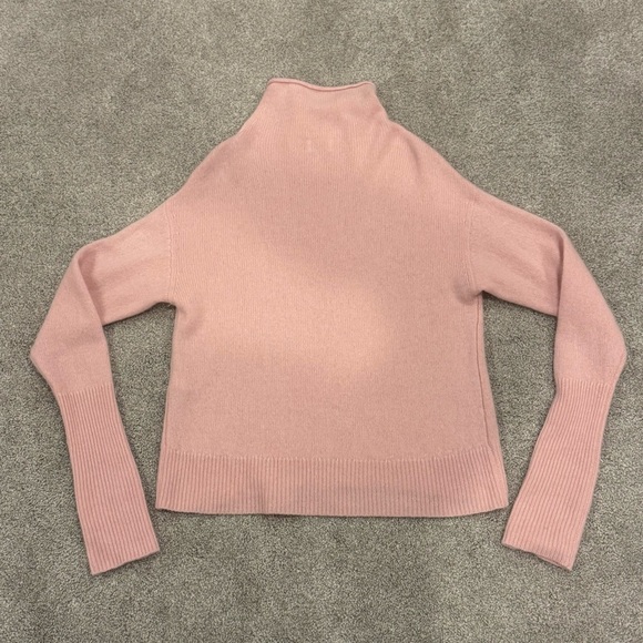Aritzia Wilfred Cyprie 100% Cashmere Sweater Turtleneck Light Pink Size XS - Picture 6 of 11